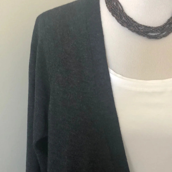 {Eileen Fisher}  Long Merino Wool Cardigan, small - Picture 2 of 8
